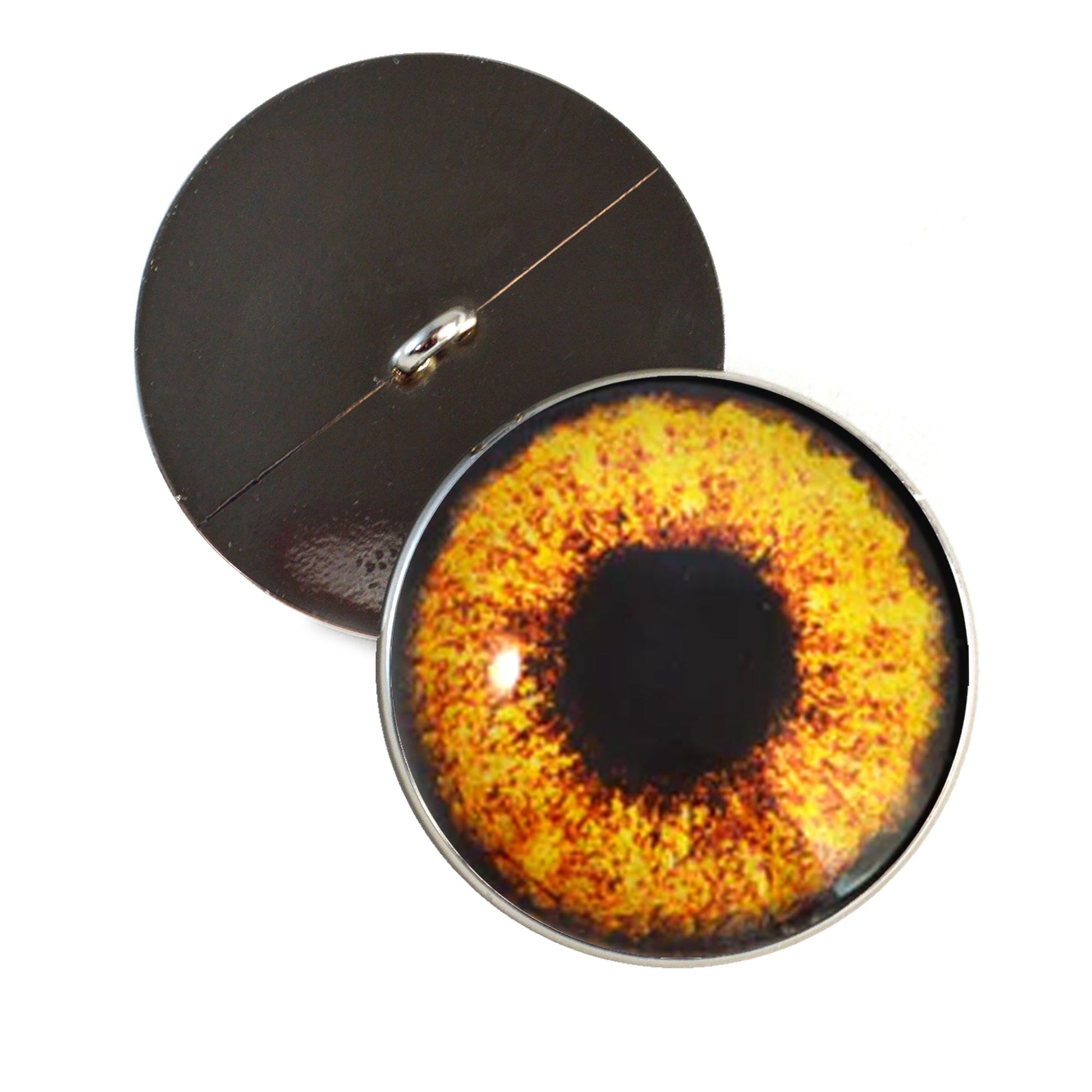 Hen Harrier Chicken Inspired Sew-On Button Glass Eyes - Prismatic Fiber Arts