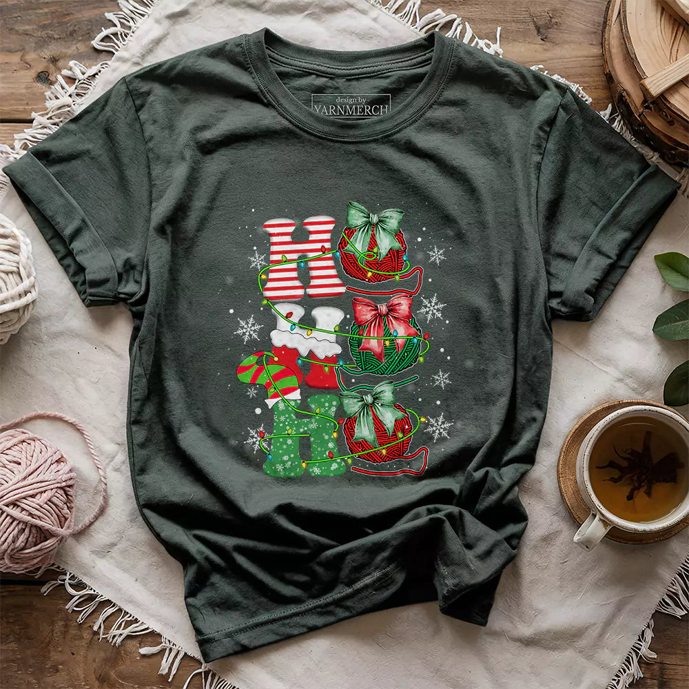 Ho Ho Ho T-shirt - Prismatic Fiber Arts
