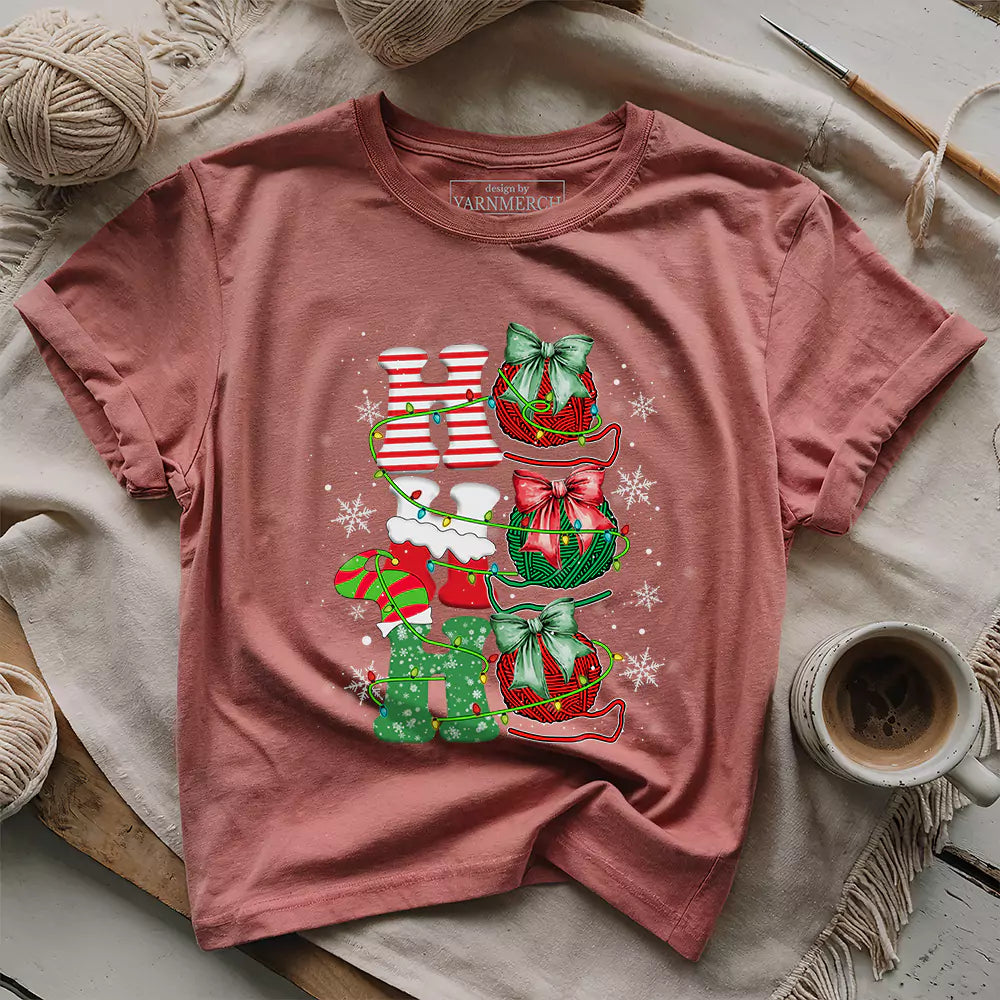 Ho Ho Ho T-shirt - Prismatic Fiber Arts
