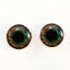 Brown and Green Human Inspired Sew-On Button Glass Eyes - Prismatic Fiber Arts