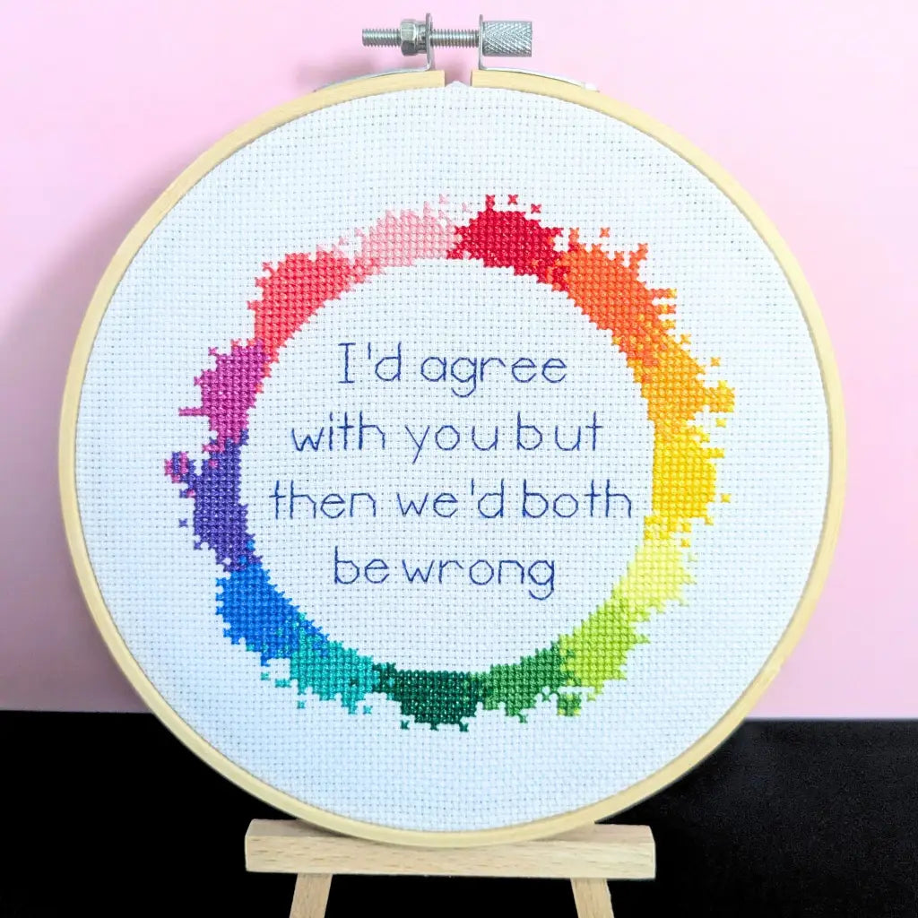 I'd agree with you but... Snarky Rainbow Cross Stitch Kit by Room for Calm - Prismatic Fiber Arts