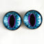 Blue and Purple Cat Dragon Sew-On Button Glass Eyes - Prismatic Fiber Arts