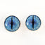 Blue Ice Dragon Sew-On Button Glass Eyes - Prismatic Fiber Arts