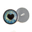 Light Blue Heart Pupil Sew-On Button Glass Eyes - Prismatic Fiber Arts
