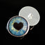 Light Blue Heart Pupil Sew-On Button Glass Eyes - Prismatic Fiber Arts