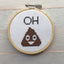 Oh Poop Emoji Counted Cross Stitch DIY KIT Beginner - Prismatic Fiber Arts