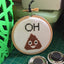 Oh Poop Emoji Counted Cross Stitch DIY KIT Beginner - Prismatic Fiber Arts