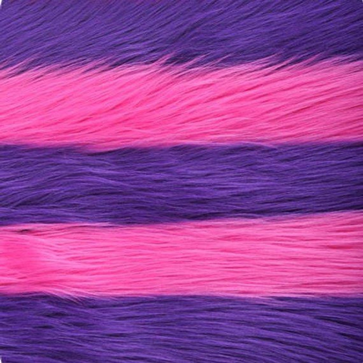 Striped Long Pile Faux Fur Fabric - Prismatic Fiber Arts