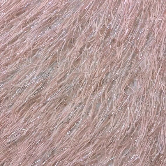 Metallic Faux Fur Tinsel Ostrich Feather Fabric - Prismatic Fiber Arts