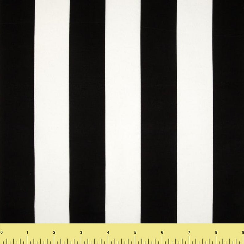 FabricLA 12oz Cotton Spandex Jersey Knit Fabric | Black & white Striped - Prismatic Fiber Arts