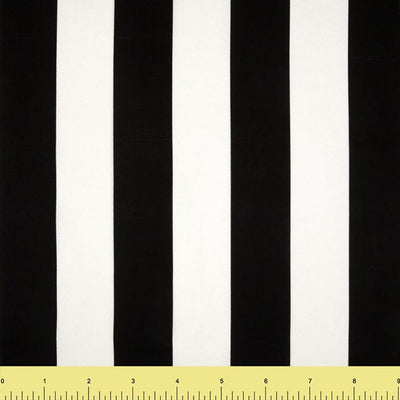 FabricLA 12oz Cotton Spandex Jersey Knit Fabric | Black & white Striped - Prismatic Fiber Arts