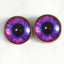 Blue and Pink Steampunk Sew-On Button Glass Eyes - Prismatic Fiber Arts