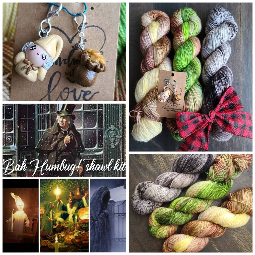 Bah Humbug shawl yarn kit - Prismatic Fiber Arts