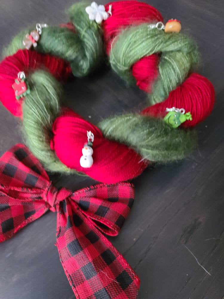 Holiday Yarn Wreath knit gift set - Prismatic Fiber Arts