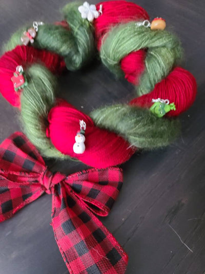 Holiday Yarn Wreath knit gift set - Prismatic Fiber Arts