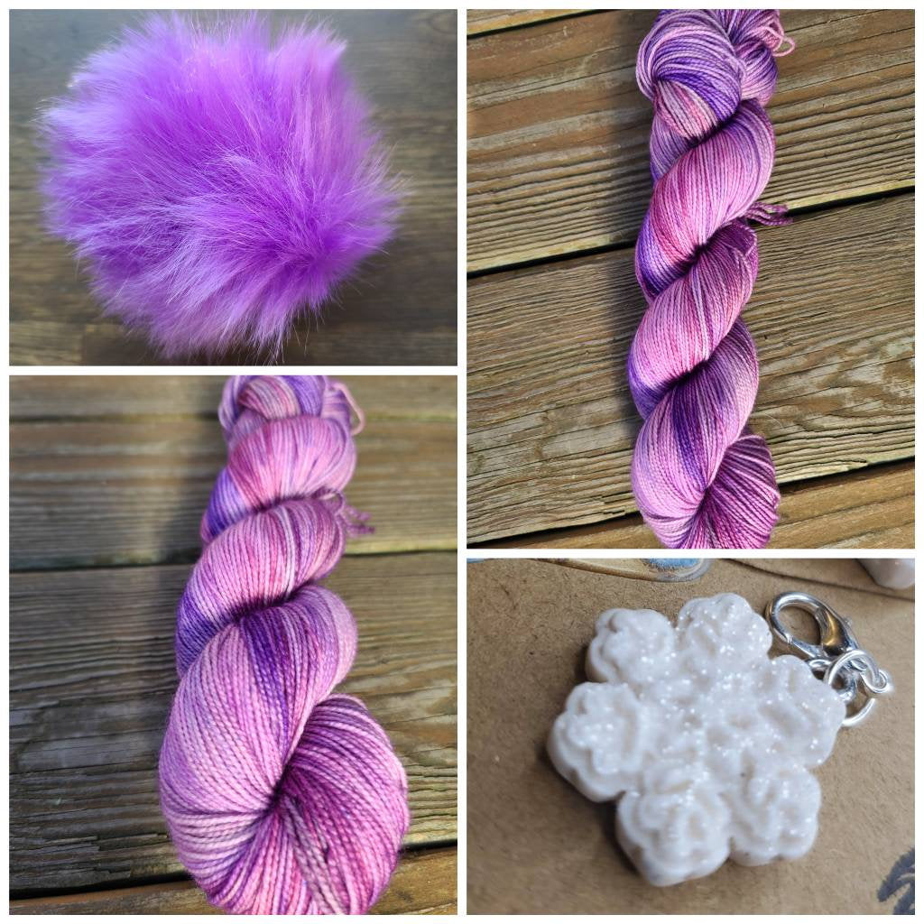 Woolen Winter Hat kits/pom/snowflake charm - Prismatic Fiber Arts
