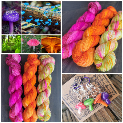 Fabulous Fungi 3 skein kit - Prismatic Fiber Arts