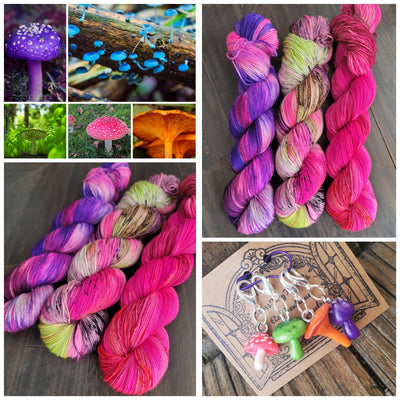 Psychedelic 3 skein kit - Prismatic Fiber Arts