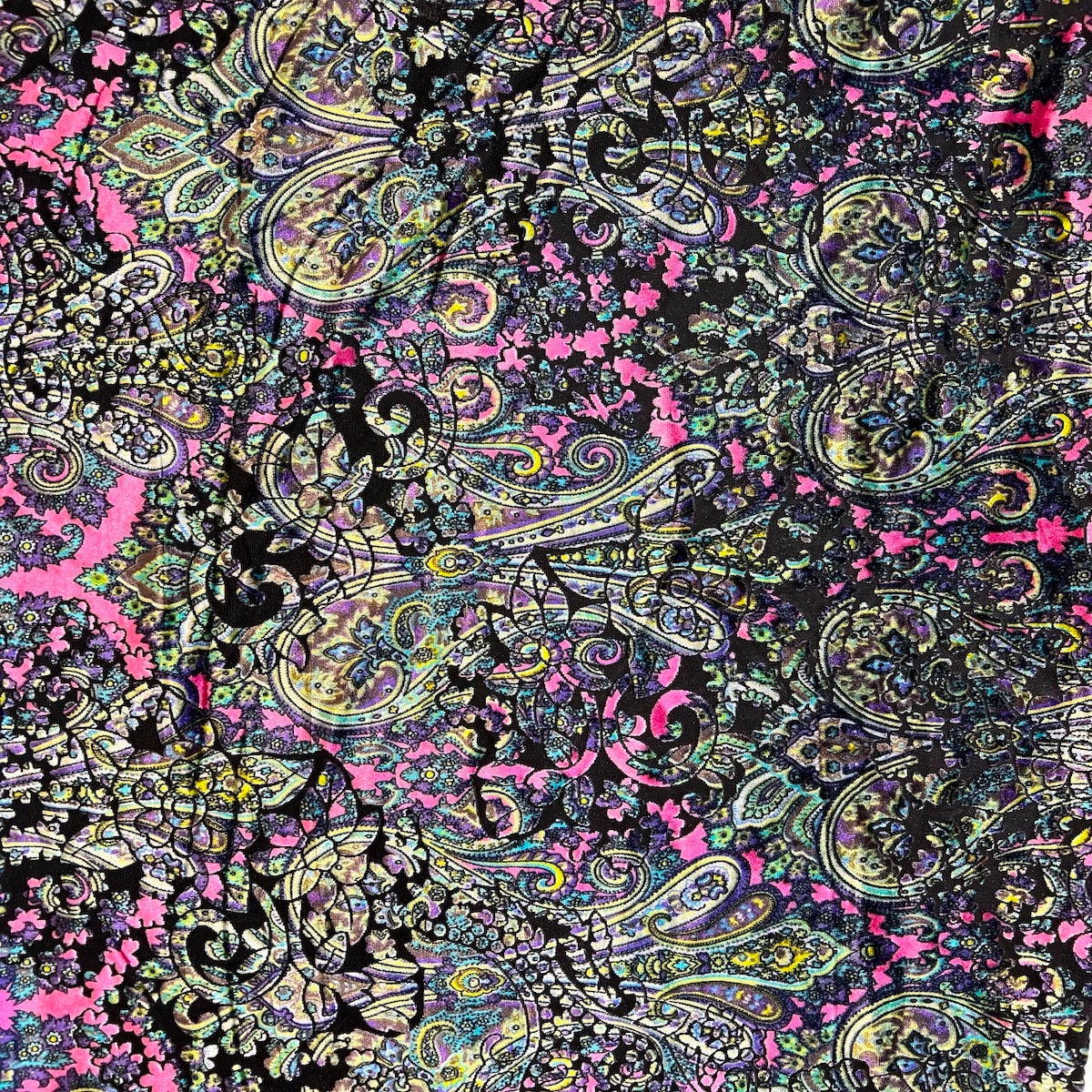 Sur Multicolor Burnout Stretch Velvet Fabric - Prismatic Fiber Arts