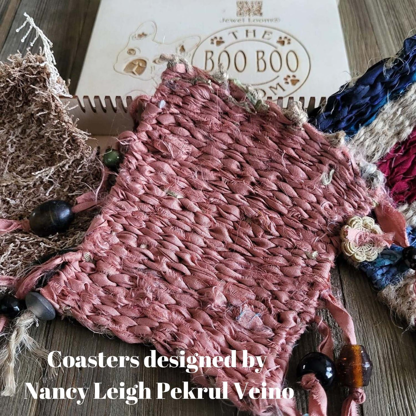 Jewel Loom Wood Bead Weaving Loom Boo Boo Coaster Maker Loom - Prismatic Fiber Arts