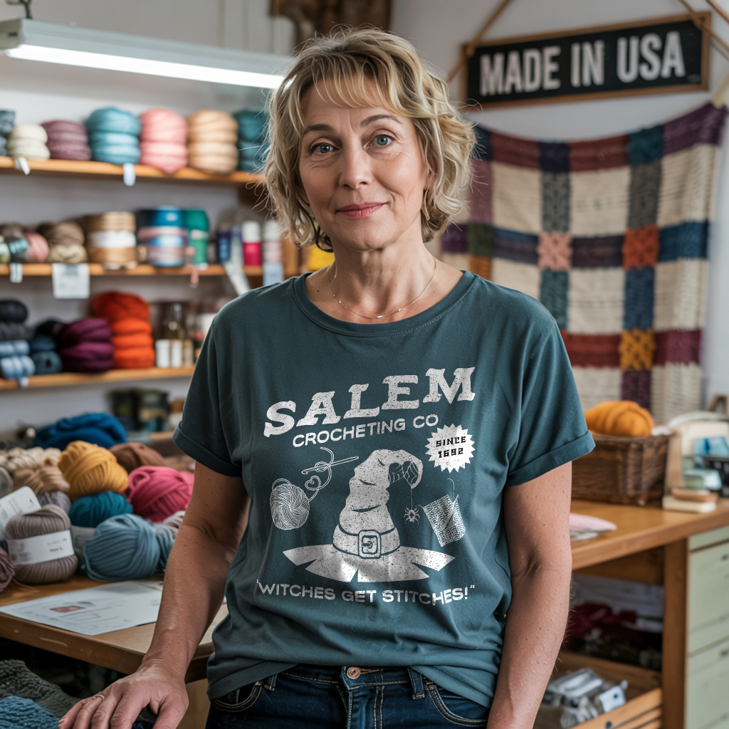 Salem Crocheting T-shirt - Prismatic Fiber Arts