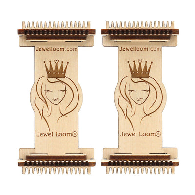Jewel Loom Wood Bead Loom Earrings 2 pack with BONUS - Prismatic Fiber Arts