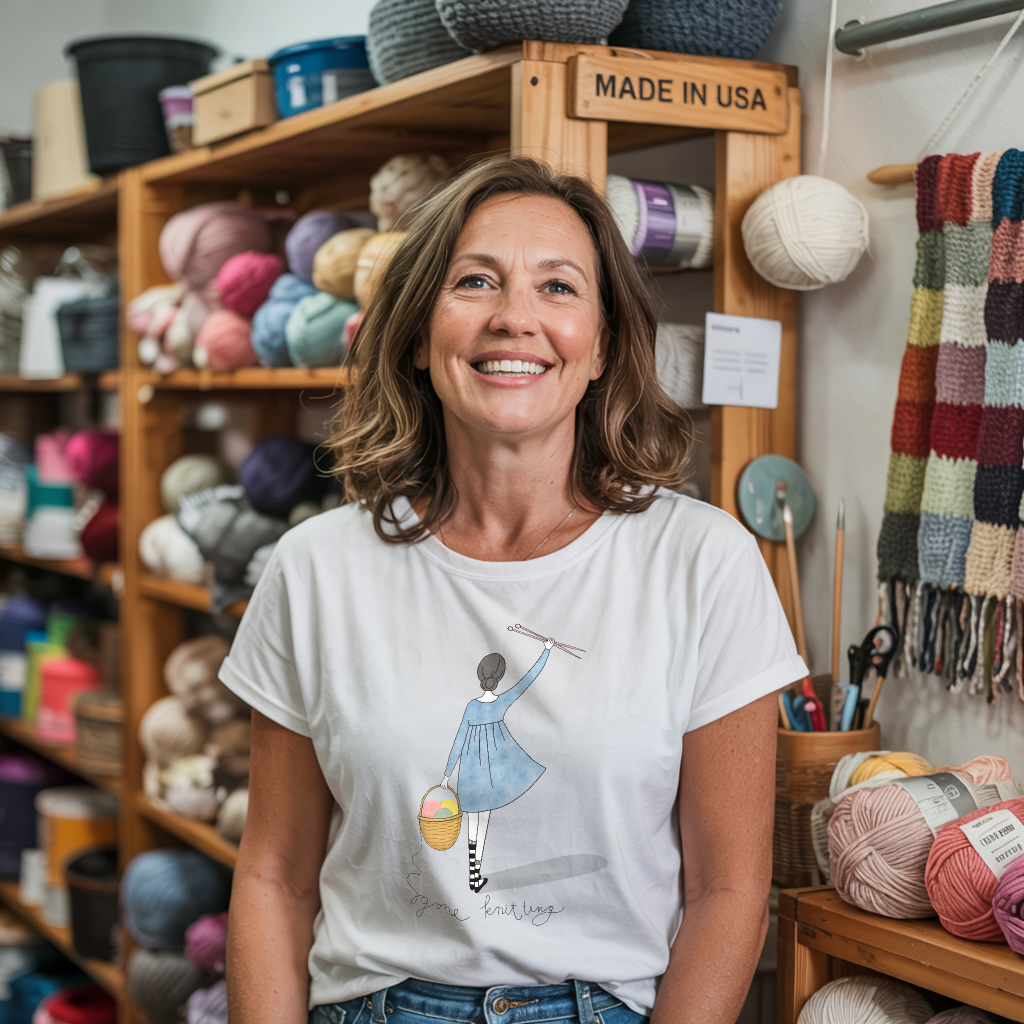 Gone Knitting T-shirt - Prismatic Fiber Arts