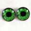 Intense Green Human Sew-On Button Glass Eyes - Prismatic Fiber Arts