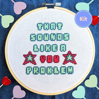 It's Not Me It's You - Snarky Retro Cross Stitch Kit by Room for Calm - Prismatic Fiber Arts