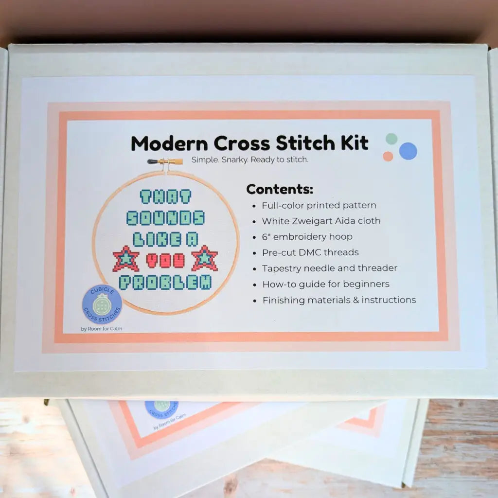 It's Not Me It's You - Snarky Retro Cross Stitch Kit by Room for Calm - Prismatic Fiber Arts