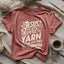 Jesus And Yarn T-shirt - Prismatic Fiber Arts