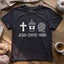 Jesus, Coffee and Yarn T-shirt - Prismatic Fiber Arts