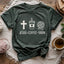 Jesus, Coffee and Yarn T-shirt - Prismatic Fiber Arts