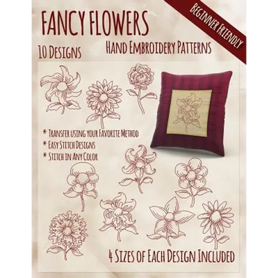 Fancy Flowers Hand Embroidery Patterns