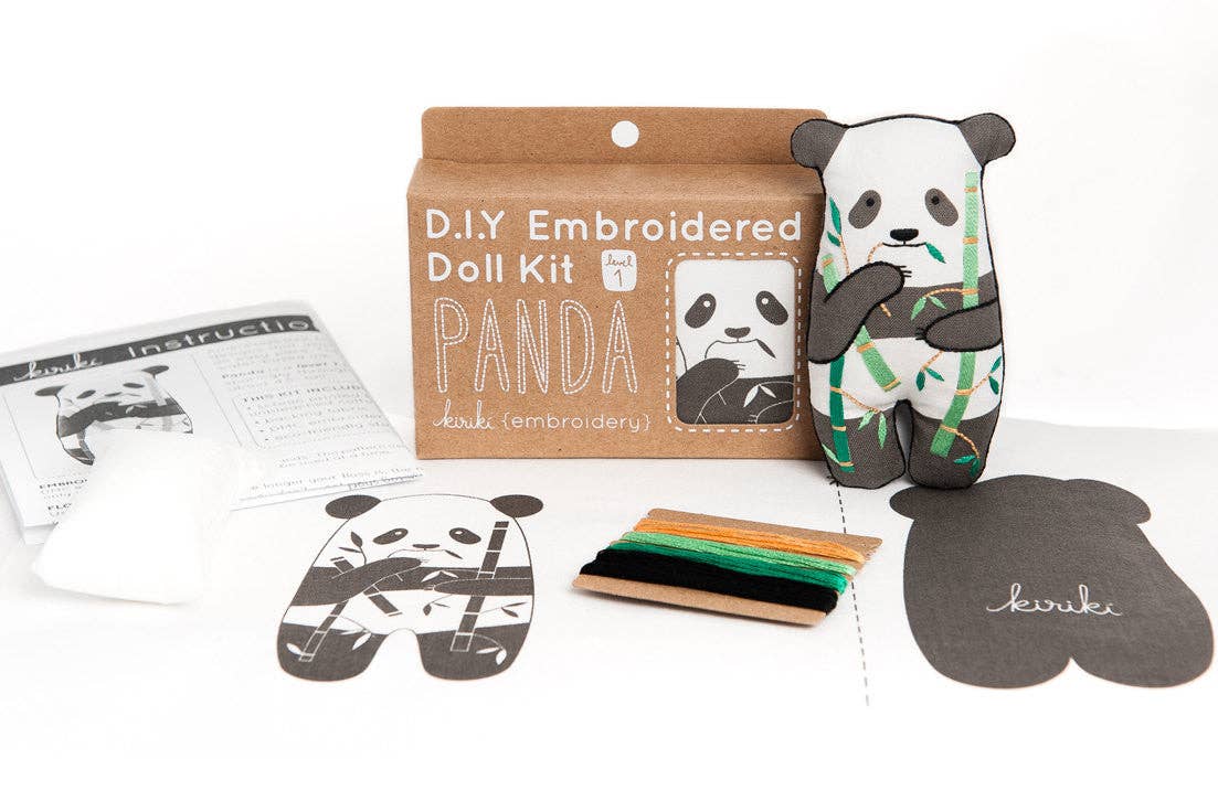 Panda - Embroidery Kit - Prismatic Fiber Arts
