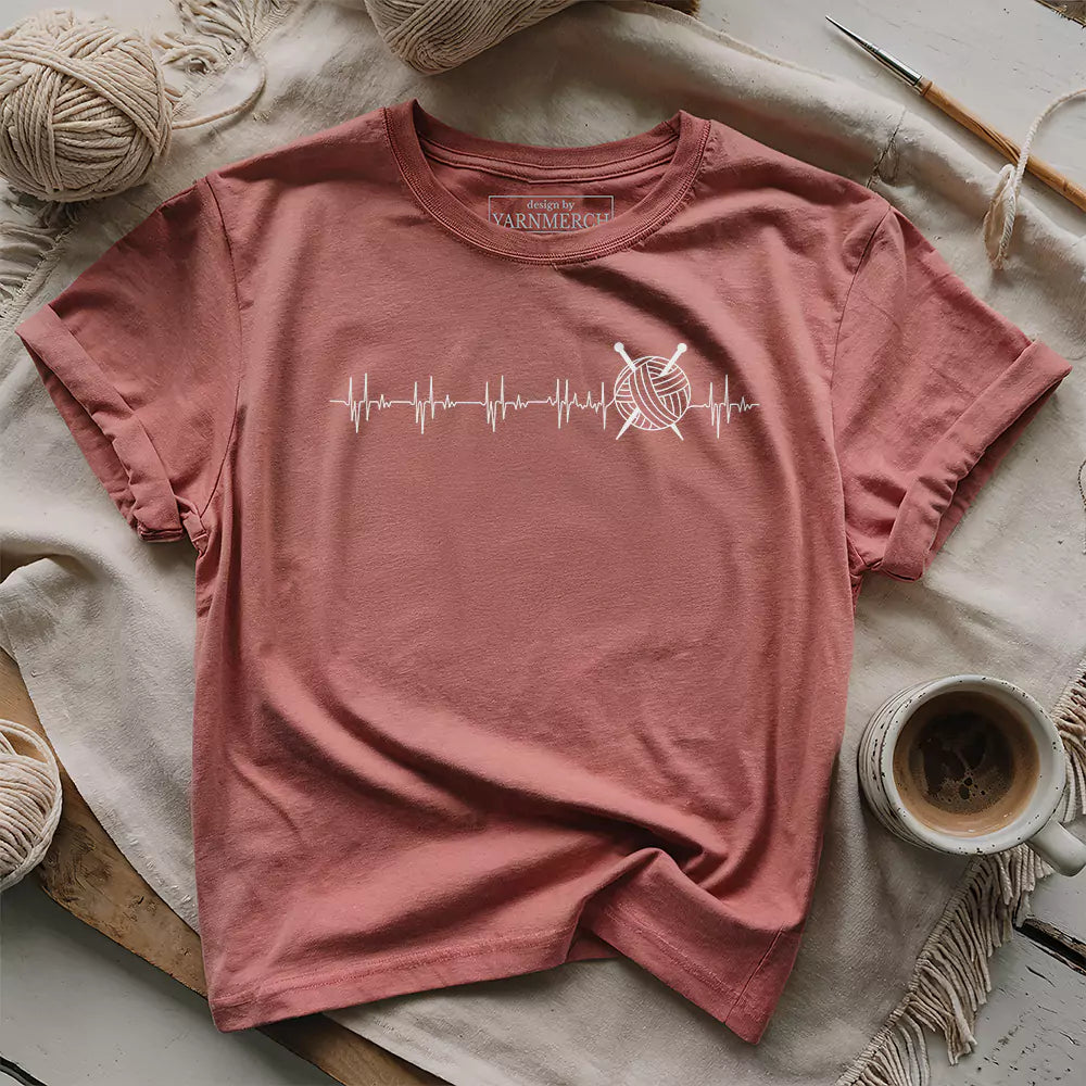 Knit Heartbeat T-shirt - Prismatic Fiber Arts