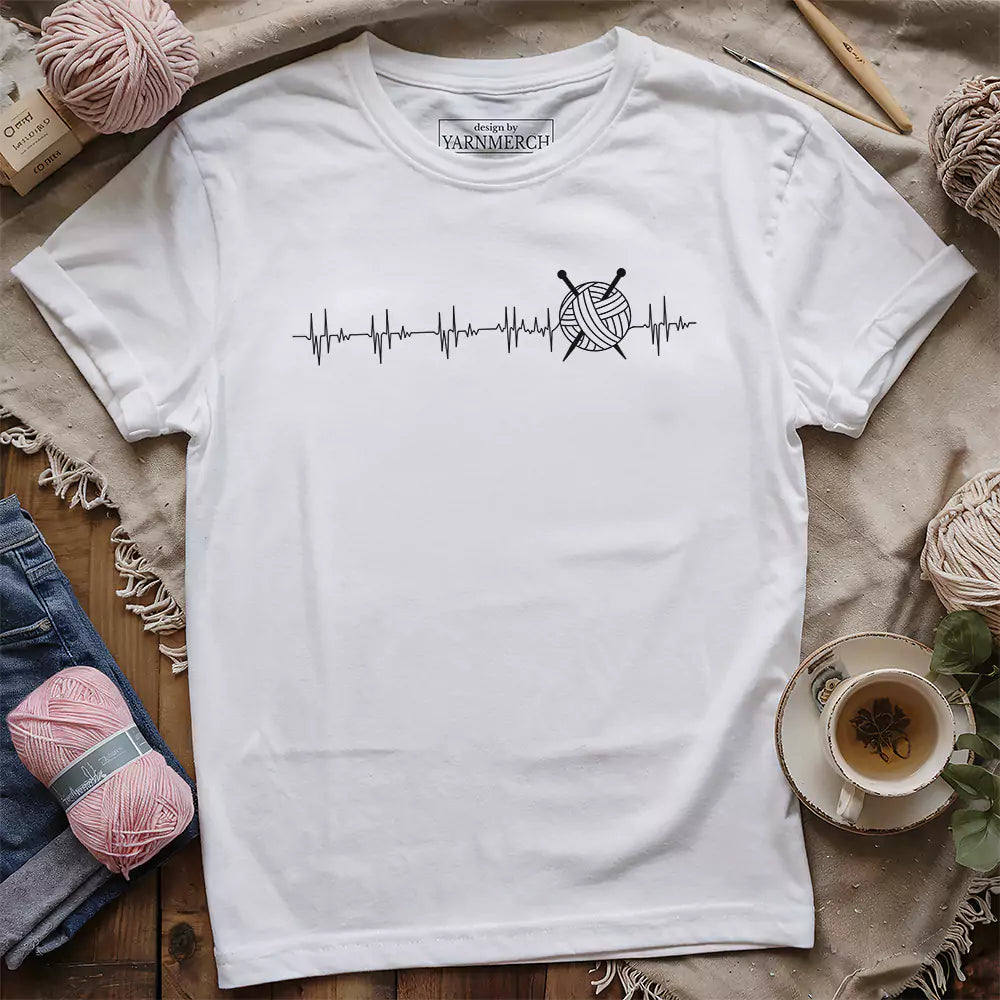 Knit Heartbeat T-shirt - Prismatic Fiber Arts