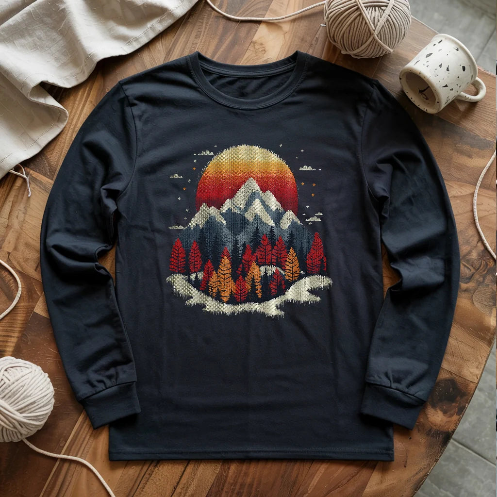 Knit Mountain Long Sleeve T-shirt - Prismatic Fiber Arts
