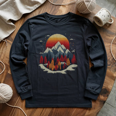 Knit Mountain Long Sleeve T-shirt - Prismatic Fiber Arts