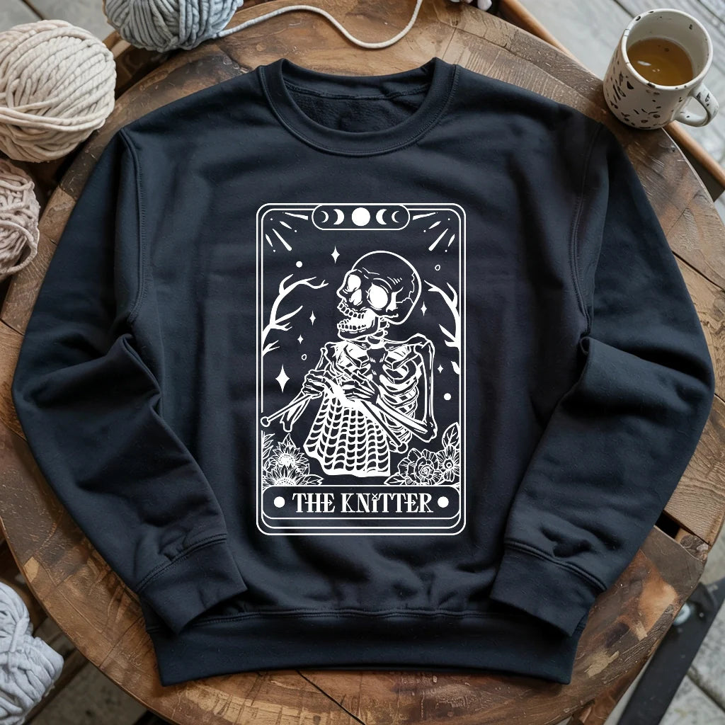 Knitter Tarot Card Sweatshirt - Prismatic Fiber Arts
