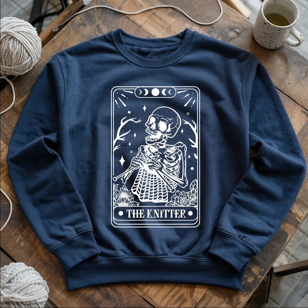Knitter Tarot Card Sweatshirt - Prismatic Fiber Arts