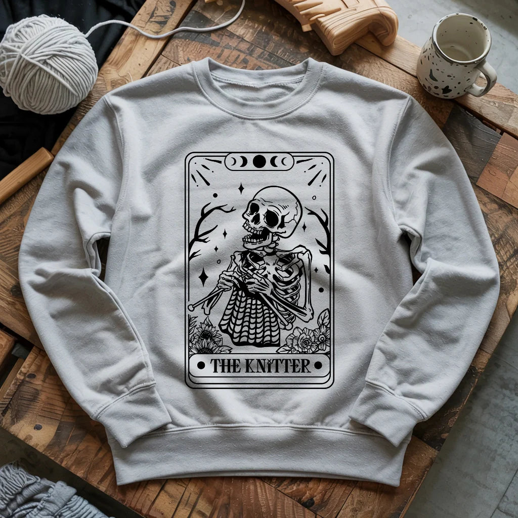 Knitter Tarot Card Sweatshirt - Prismatic Fiber Arts