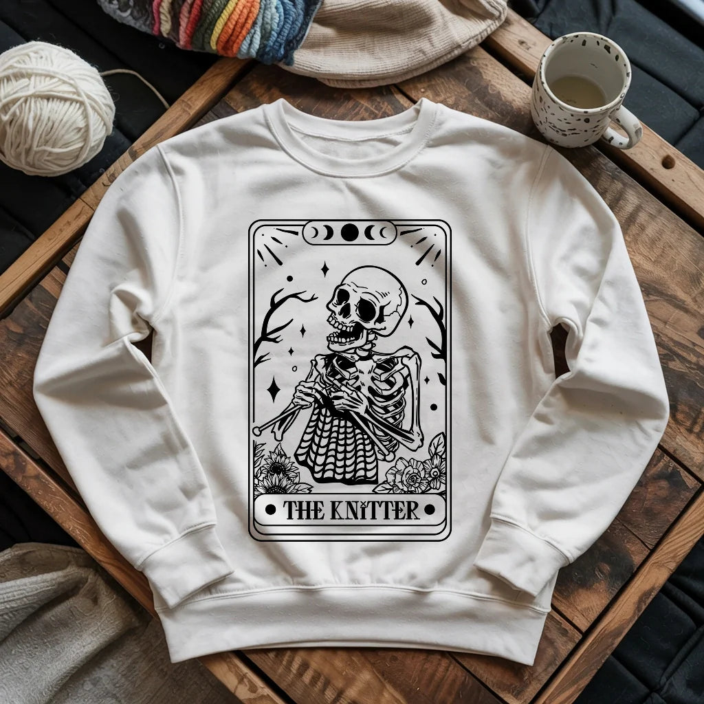 Knitter Tarot Card Sweatshirt - Prismatic Fiber Arts