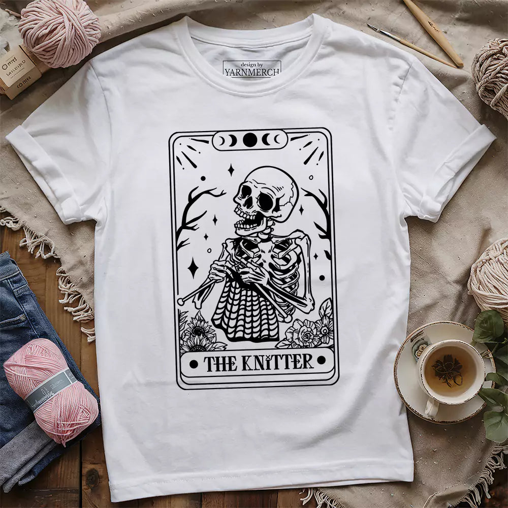 Knitter Tarot Card T-shirt - Prismatic Fiber Arts