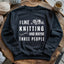 Knitting & 3 People Sweatshirt - Prismatic Fiber Arts