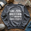 Knitting & 3 People Sweatshirt - Prismatic Fiber Arts