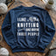 Knitting & 3 People Sweatshirt - Prismatic Fiber Arts