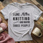 Knitting & 3 People t-shirt - Prismatic Fiber Arts