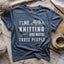 Knitting & 3 People t-shirt - Prismatic Fiber Arts