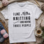 Knitting & 3 People t-shirt - Prismatic Fiber Arts